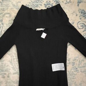 Astr Elegant Black Turtleneck Sweater dress- dressy classy size XL